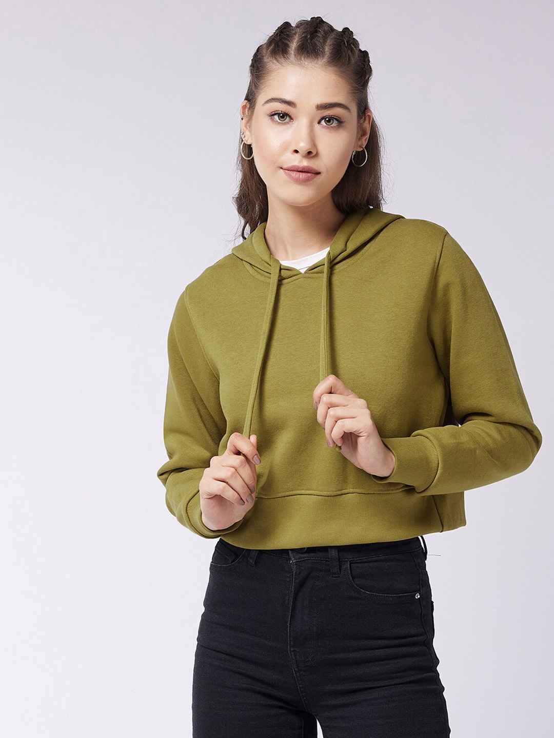 

Miss Chase Women Olive Green Sweatshirt