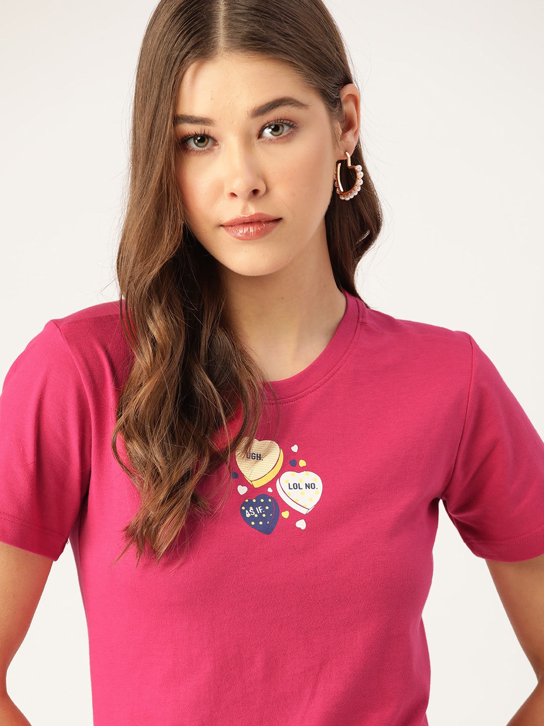 

DressBerry Valentine Collection Women Pink T-shirt