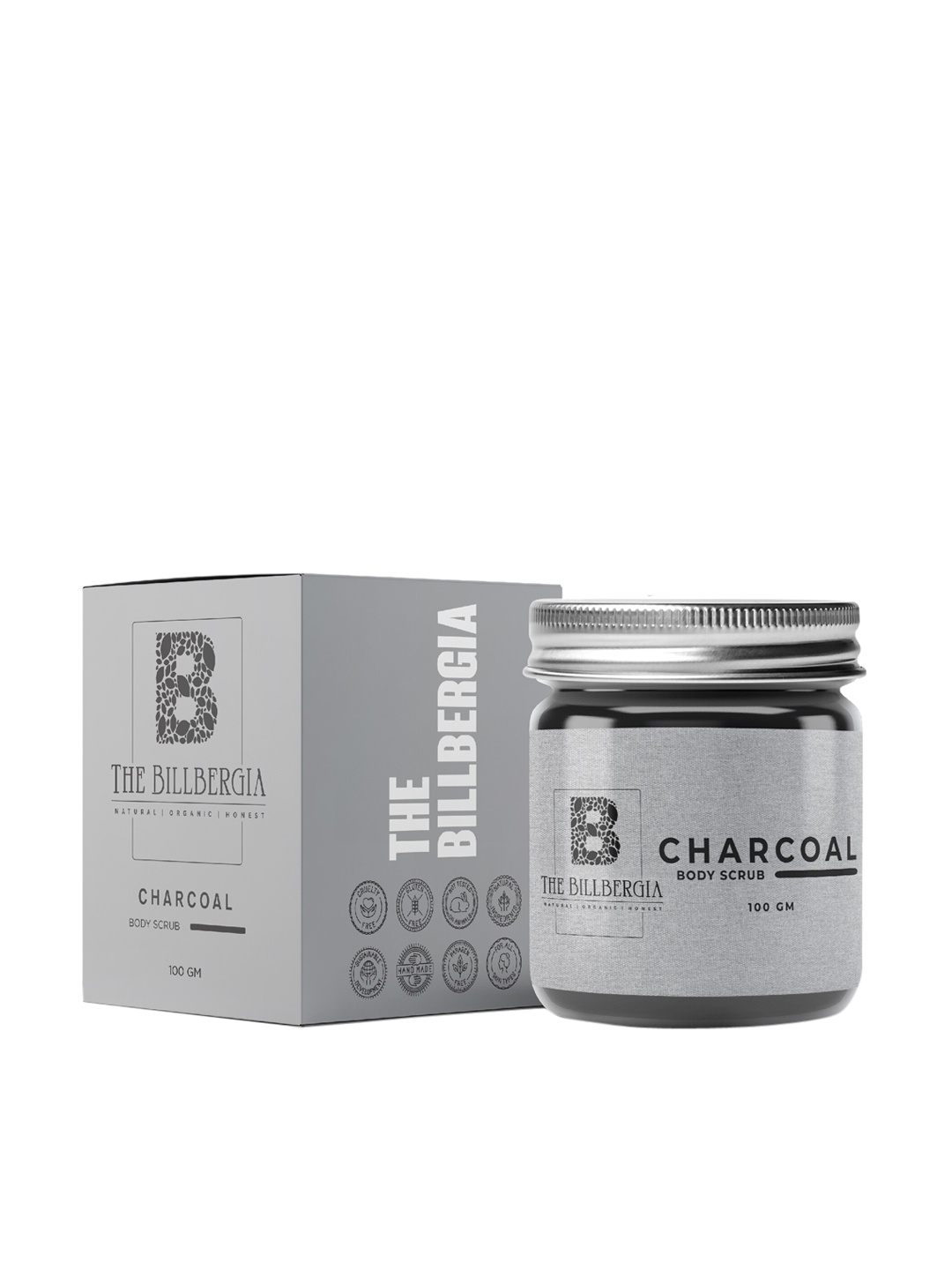 

THE BILLBERGIA Charcoal Scrub for Tan Removal & Deep Pore Cleaning, Grey