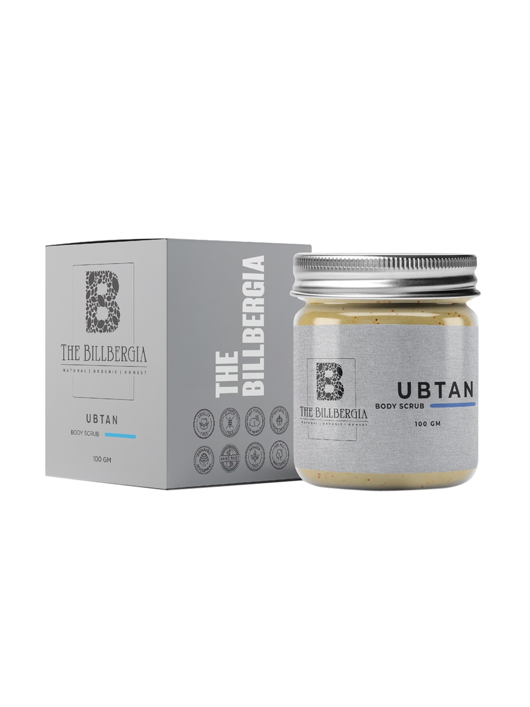 

THE BILLBERGIA Ubtan Body Scrub for Smooth & Soft Skin Tone - 100g, Yellow