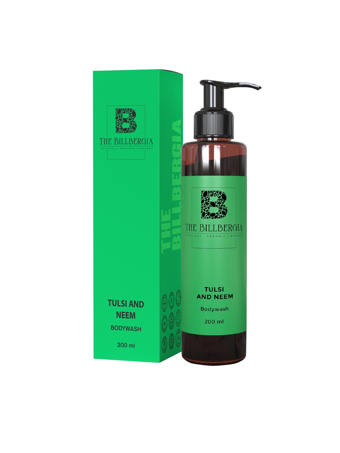 

THE BILLBERGIA Tulsi & Neem Body Wash for Effective Cleaning, Green