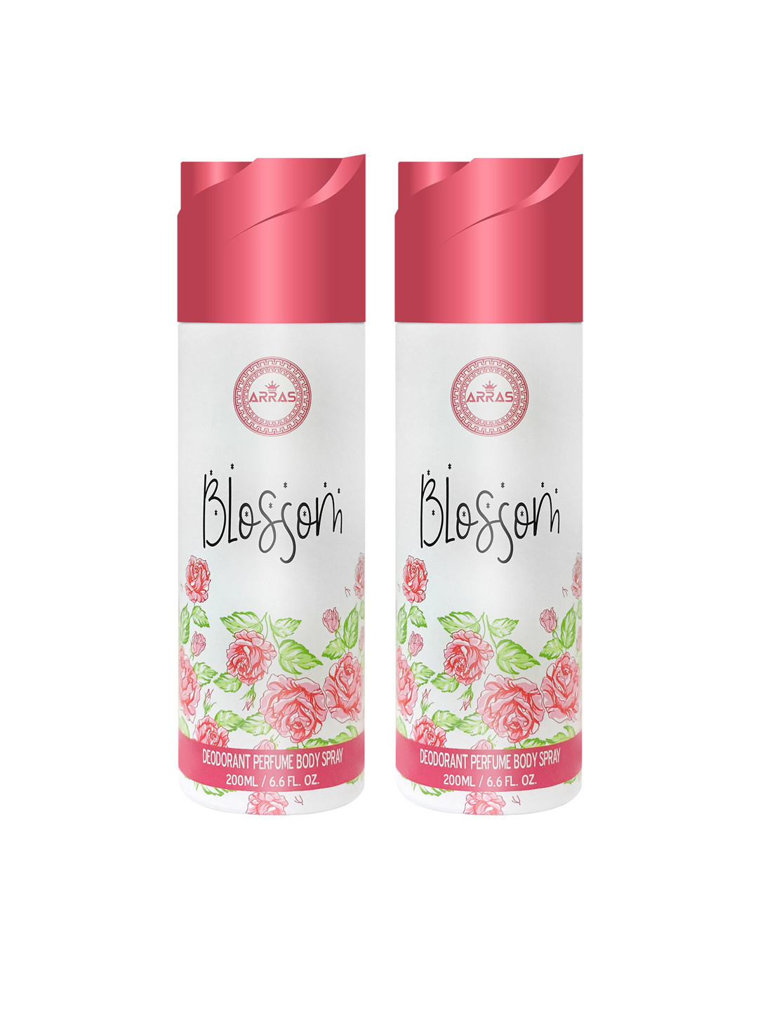 

Arras Pack Of 2 Blossom Deodorant Perfum Body Spray - 200ml, Pink