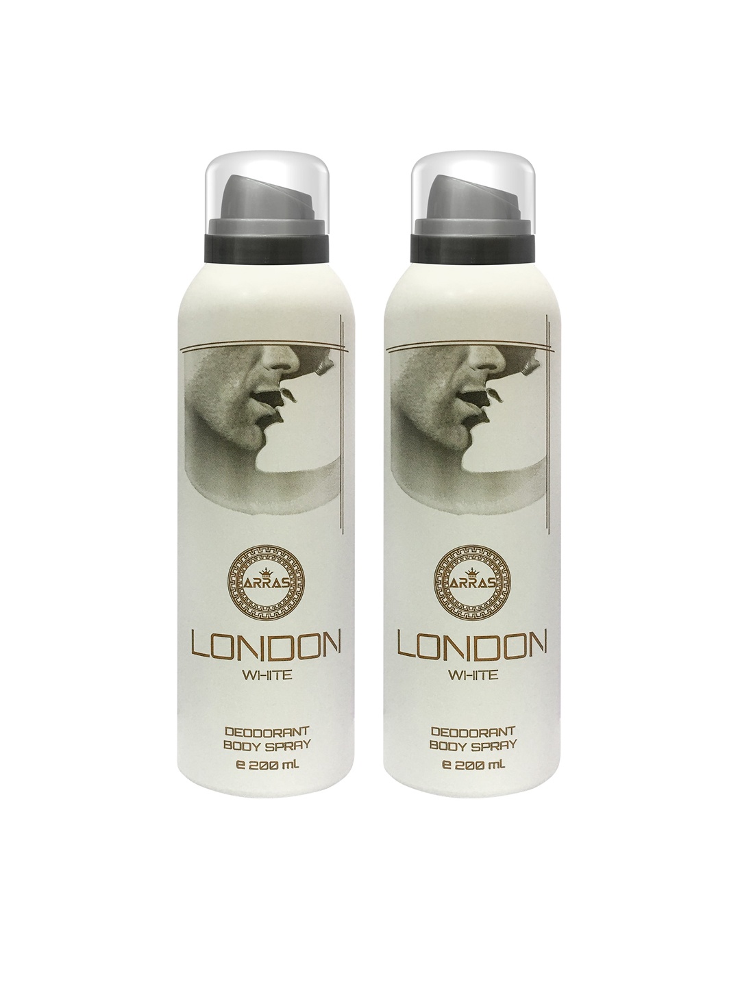

Arras Set Of 2 London White Deodorant Perfume Body Spray