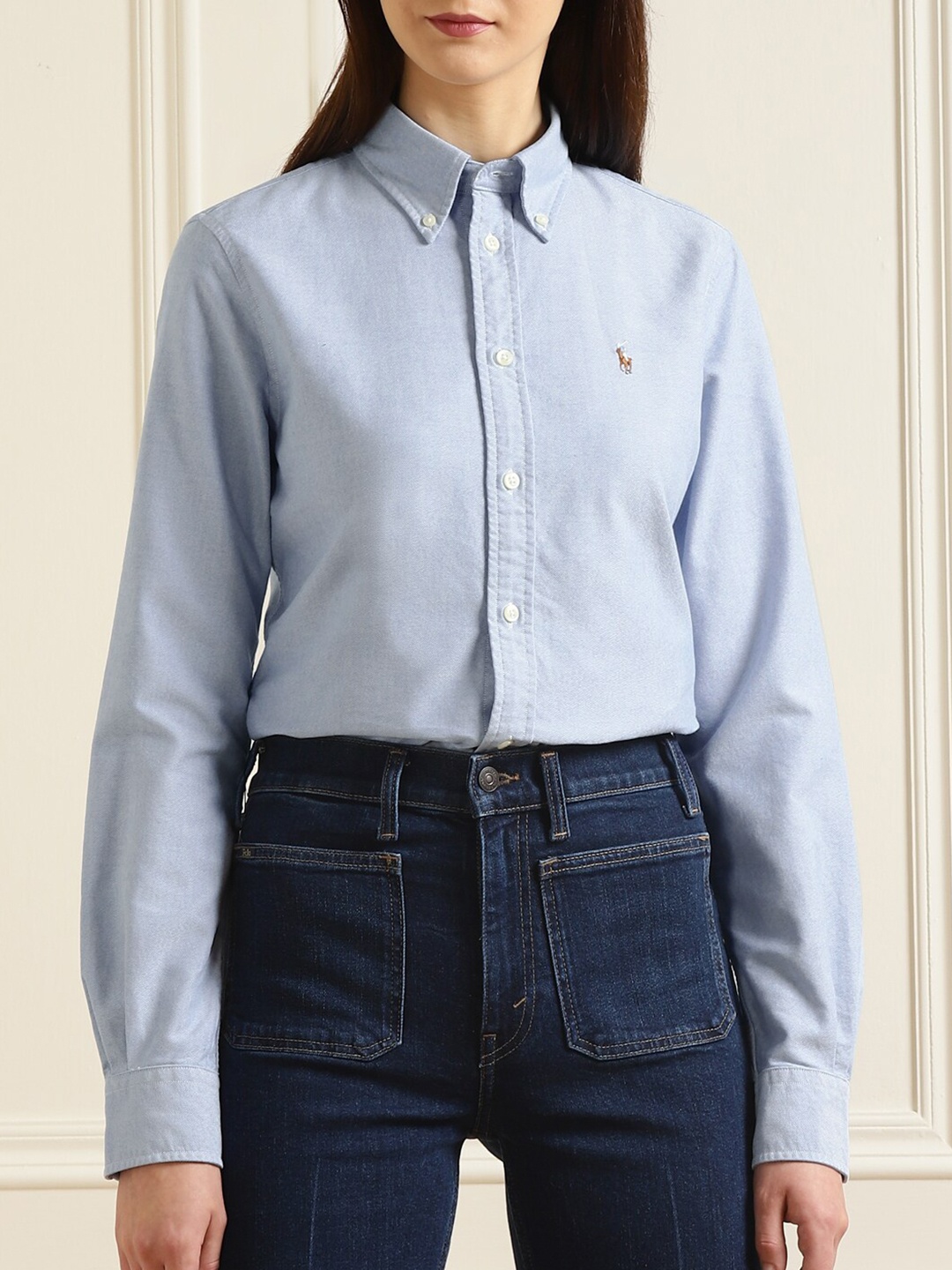 

Polo Ralph Lauren Women Blue Cotton Casual Shirt