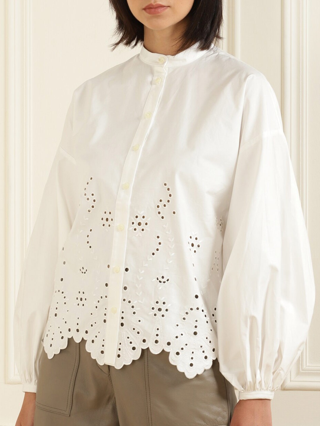 

Ted Baker Women White Semi Sheer Casual Shirt