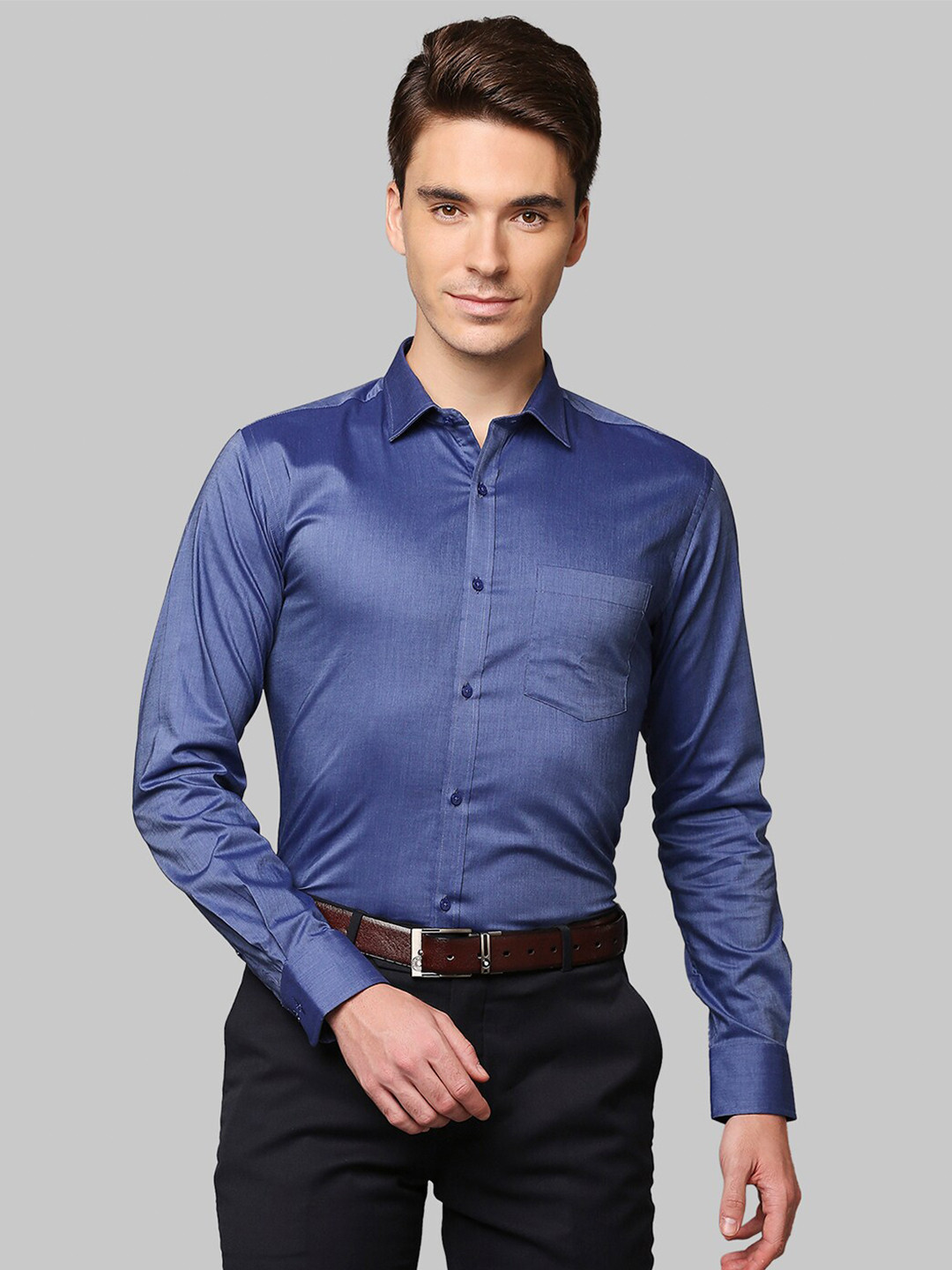 

Park Avenue Men Blue Slim Fit Opaque Formal Shirt