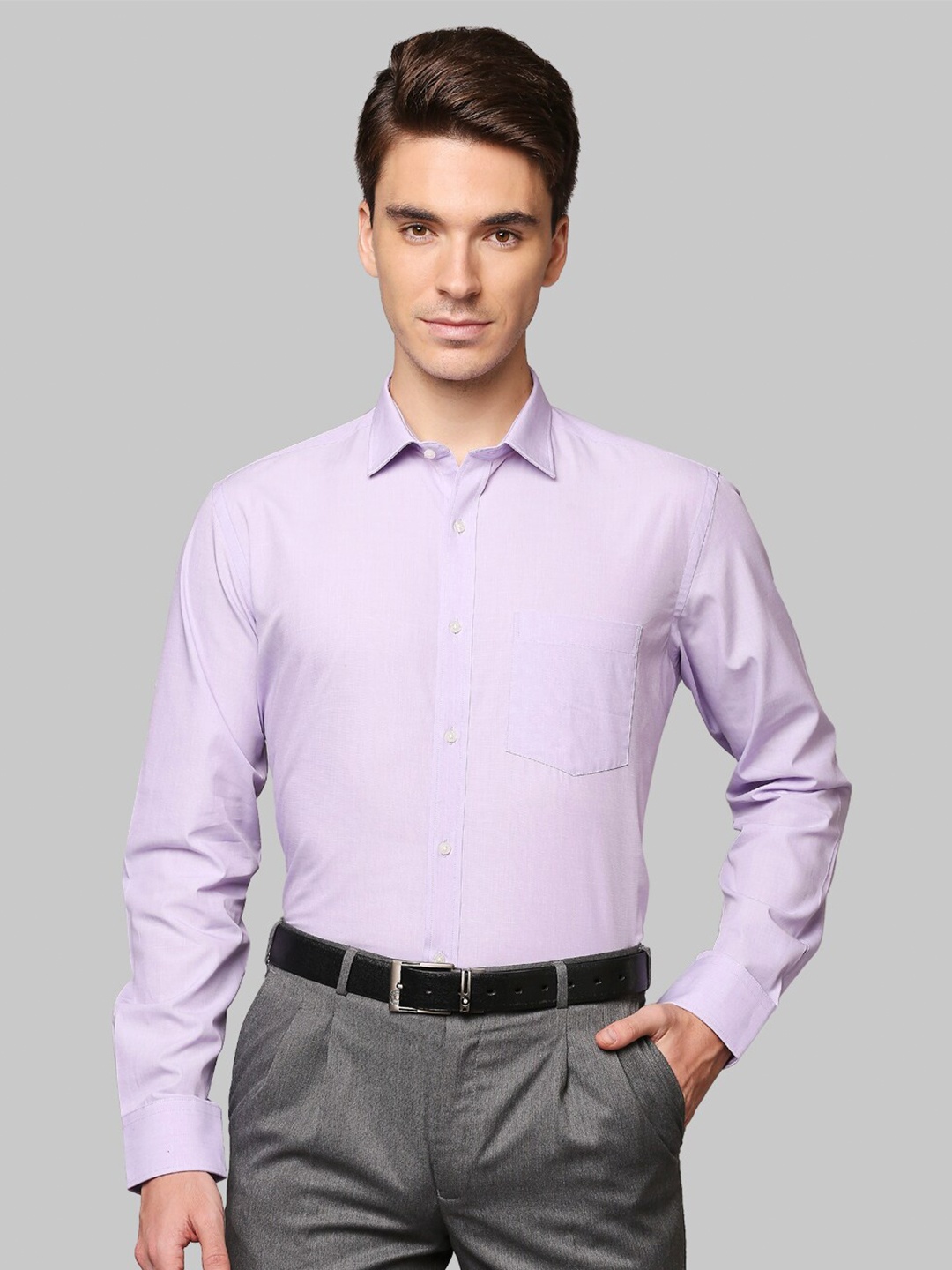 

Park Avenue Men Purple Slim Fit Opaque Formal Shirt