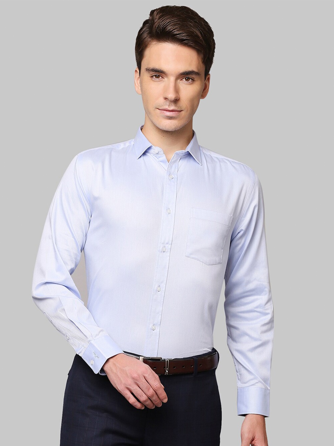

Park Avenue Men Blue Opaque Formal Shirt