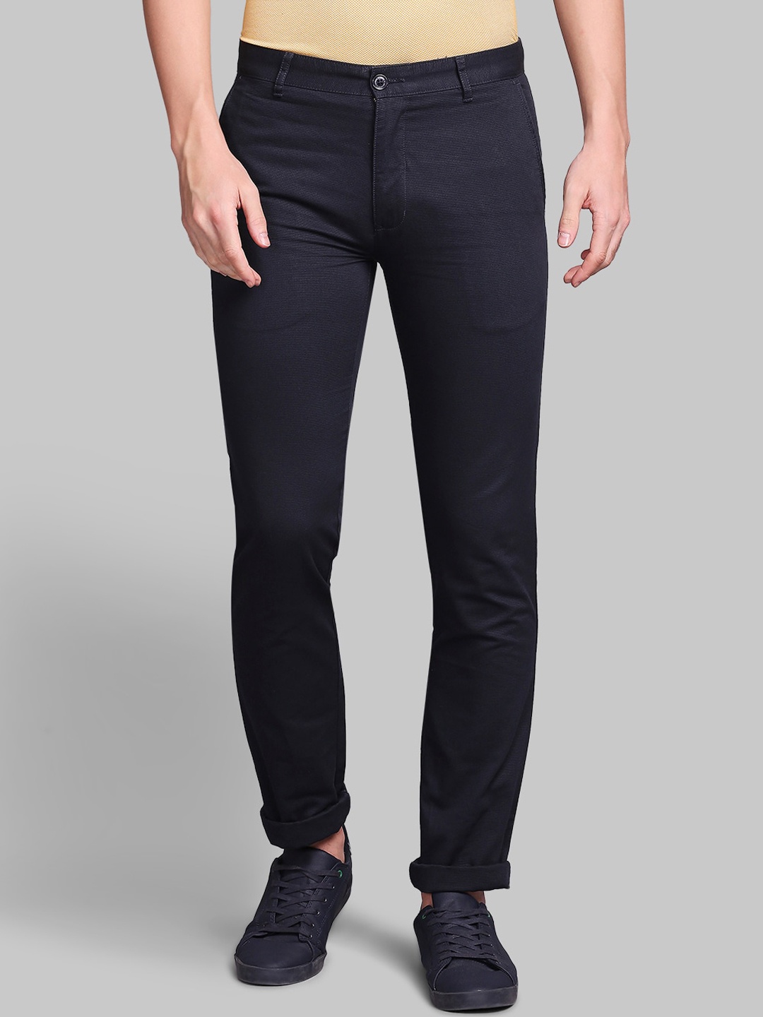 

Parx Men Blue Tapered Fit Trousers