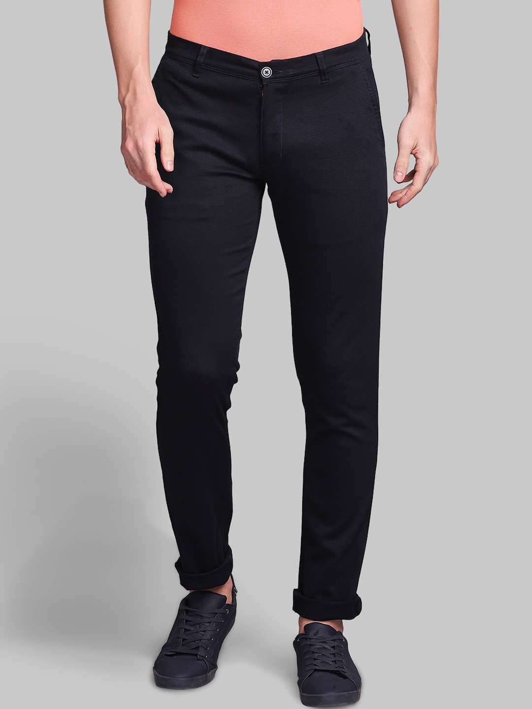 

Parx Men Blue Tapered Fit Trousers