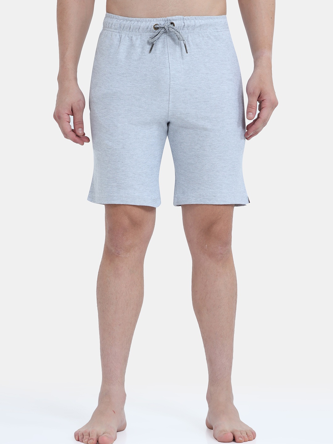 

Bareblow Men Grey Melange Lounge Shorts