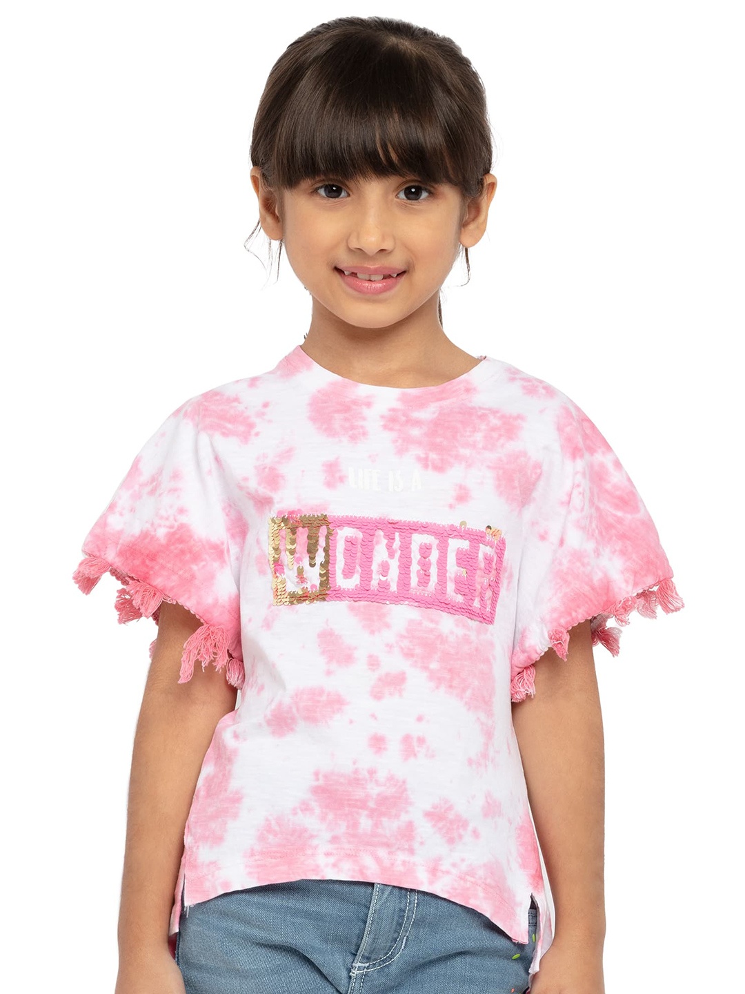

UNDER FOURTEEN ONLY Pink Floral Regular Top