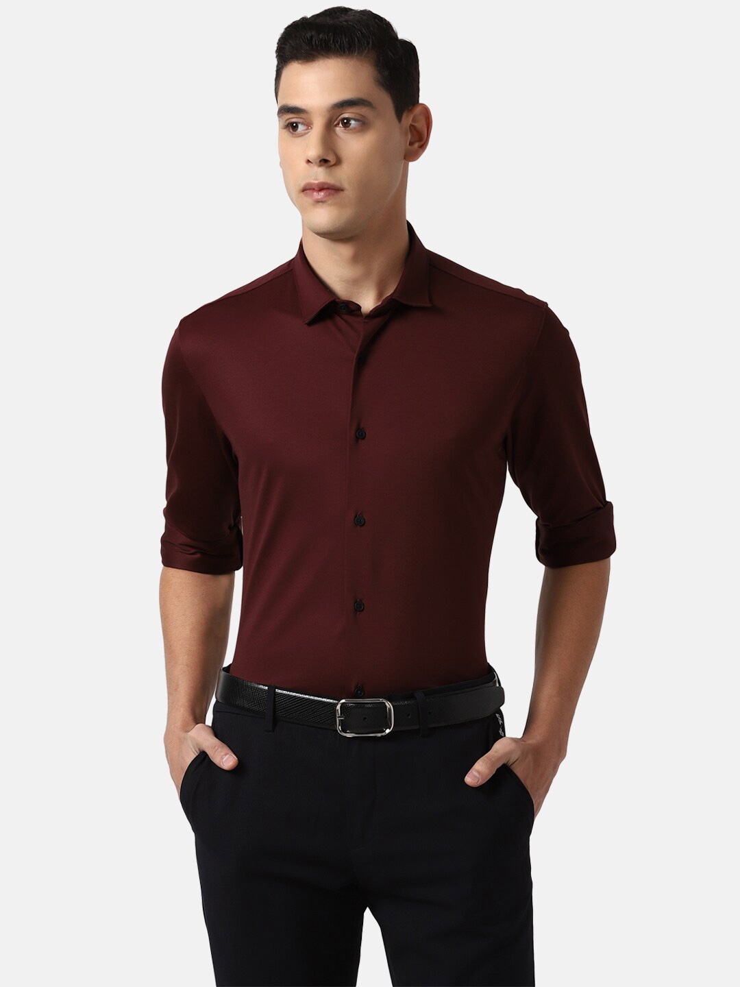 

Louis Philippe Sport Men Maroon Slim Fit Casual Shirt