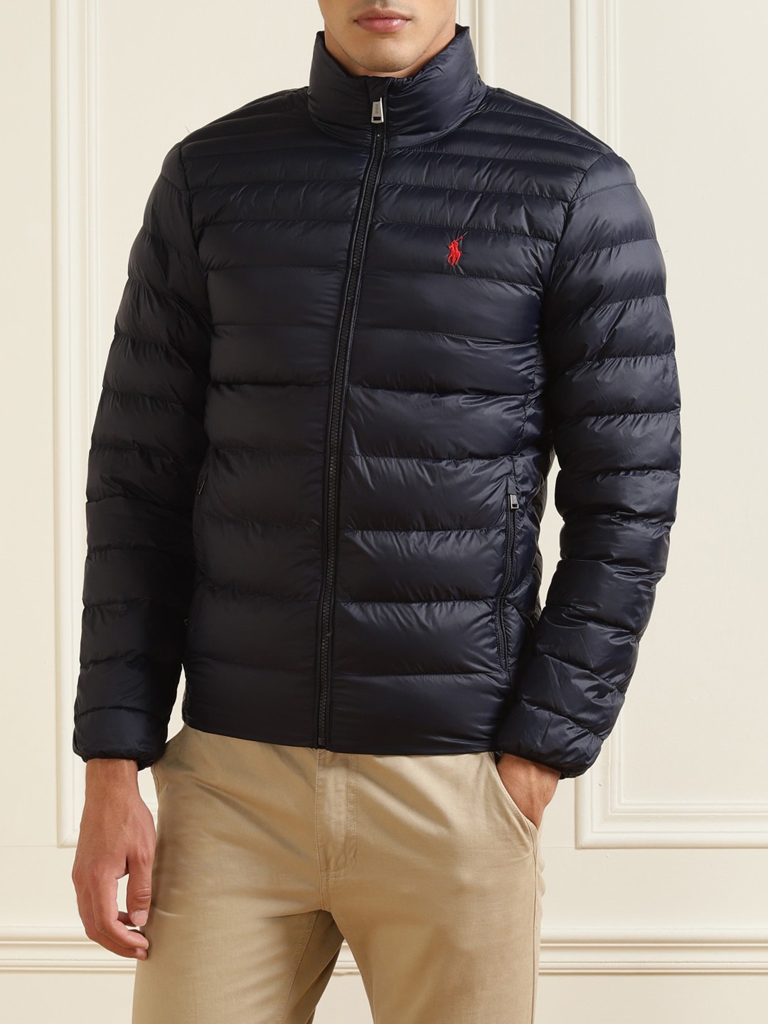 

Polo Ralph Lauren Men Navy Blue Water Resistant Quilted Jacket