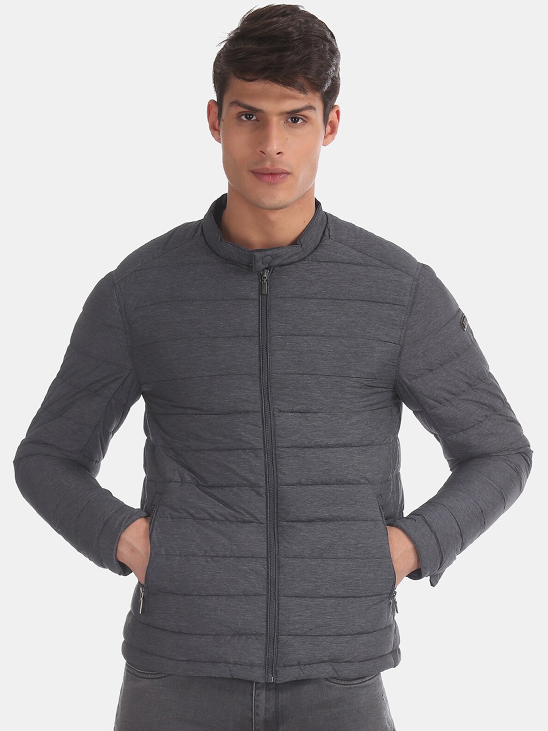 

Arrow Sport Men Grey Puffer Jacket