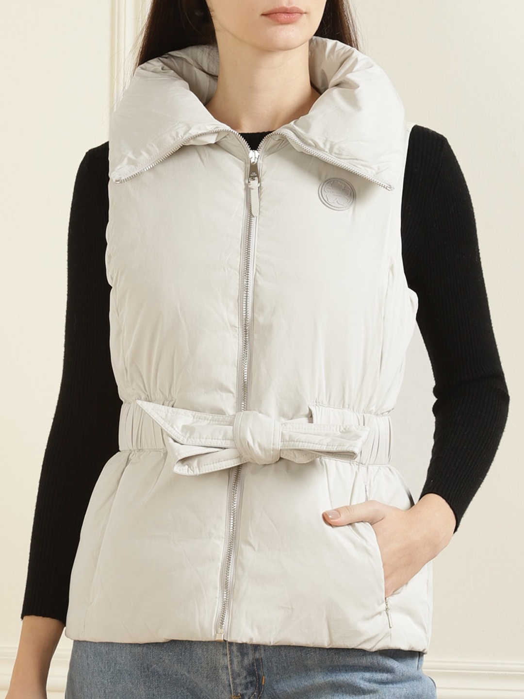 

Ted Baker Women White Solid Lightweight Padded Jacket