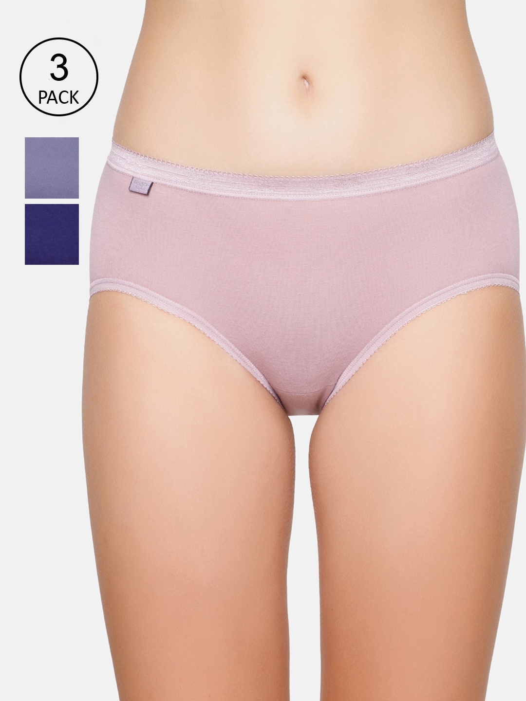

Sloggi Women Sloggi Ultra Soft Basic H Midi Brief - Pack of 3, Purple