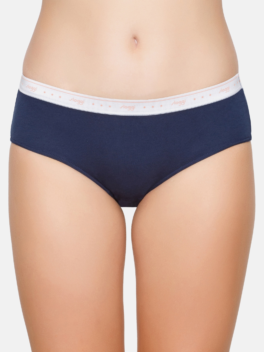 

Sloggi Women 24/7 100 Cotton Mid Rise Hipster Brief, Navy blue