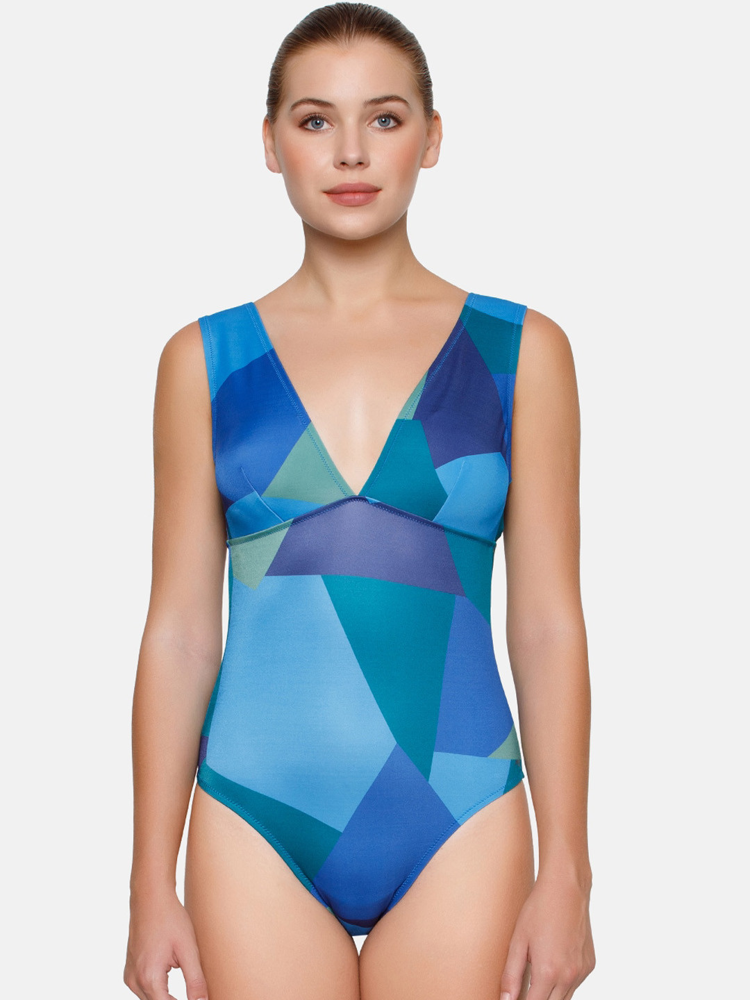 

Sloggi Women Shore Kiritimati Recycled Fabric Padded Onepiece Swimsuit, Blue