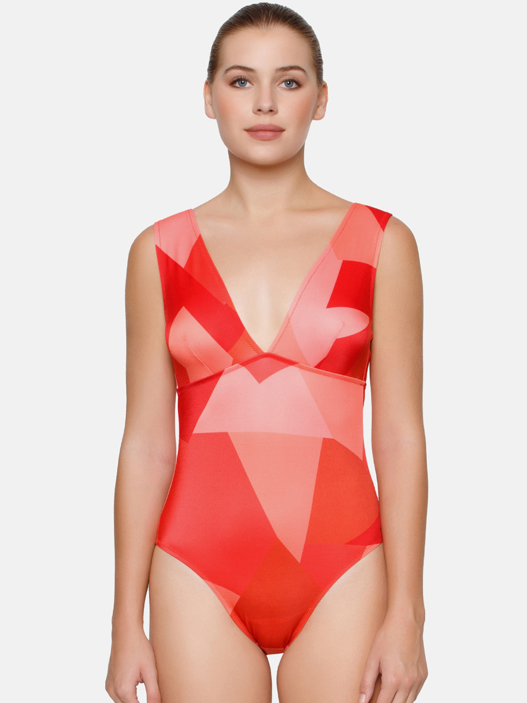 

Sloggi Women Shore Kiritimati Recycled Fabric Padded Onepiece Swimsuit, Red