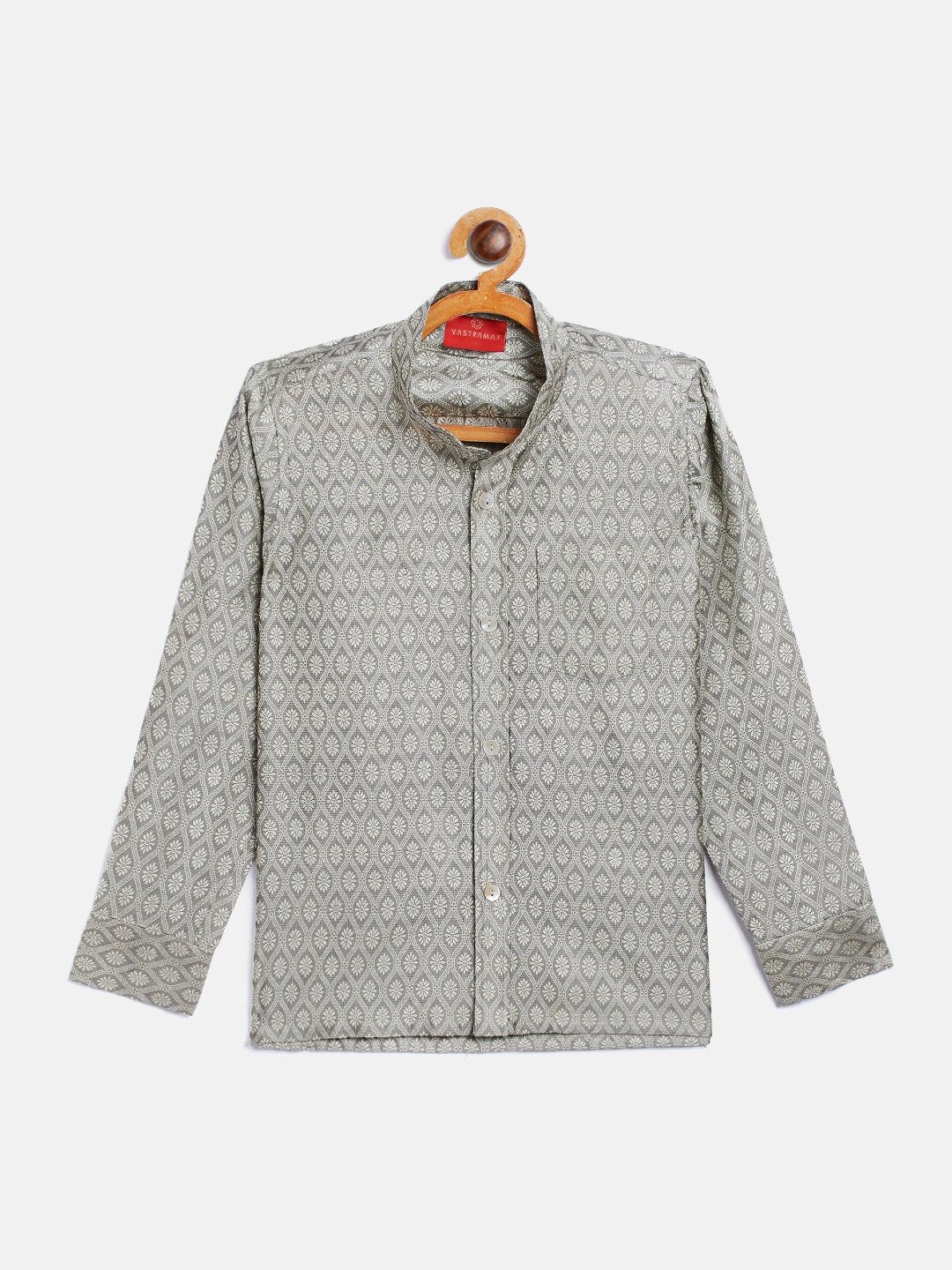 

VASTRAMAY Boys Beige Opaque Printed Casual Shirt