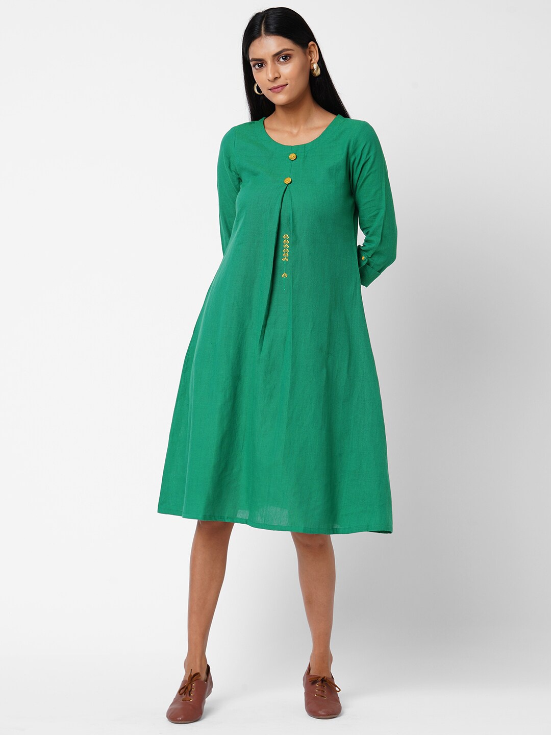 

KAMI KUBI Green A-Line Dress