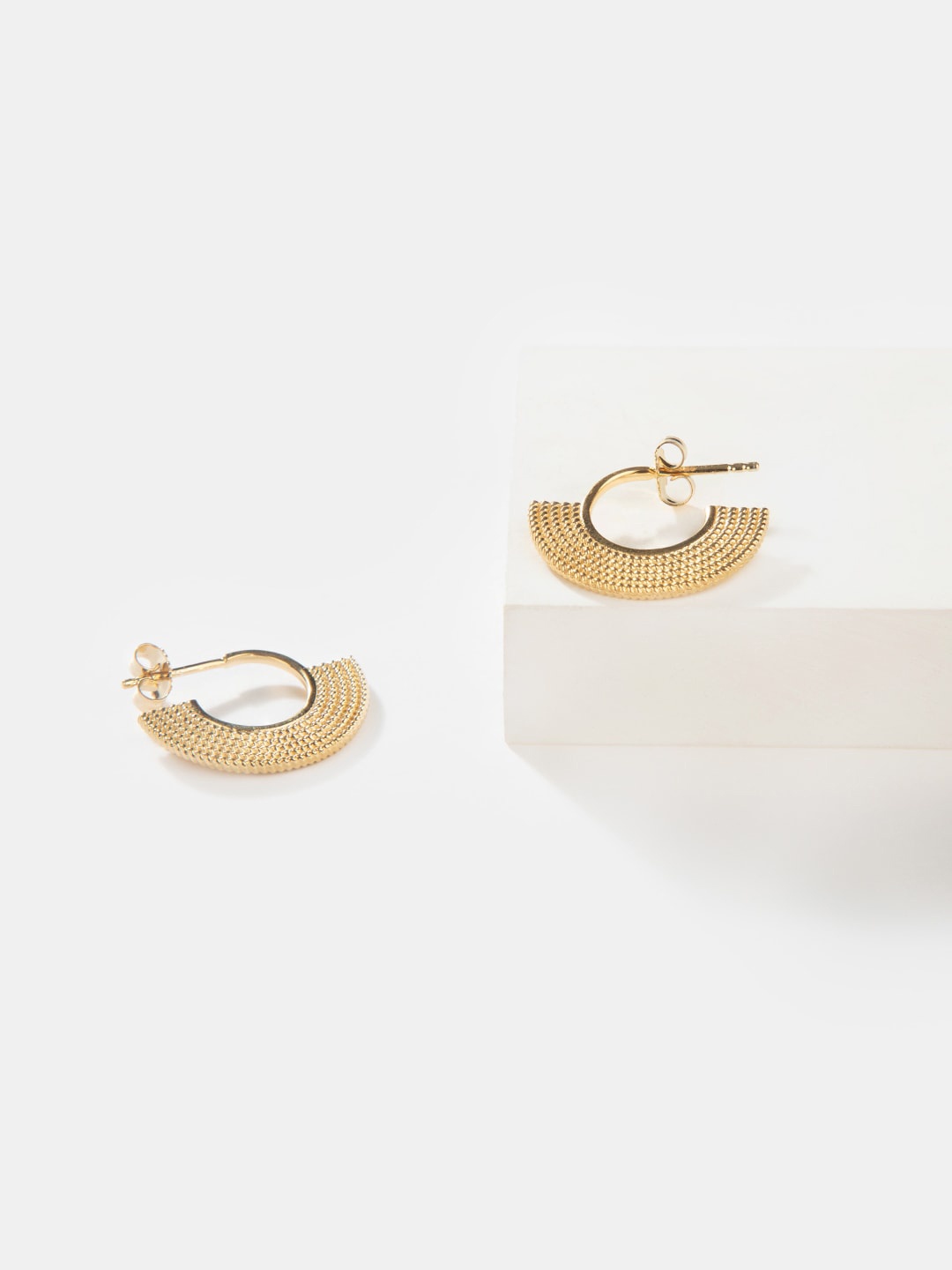 

SHAYA Gold-Plated 925 Silver Contemporary Hoop Earrings