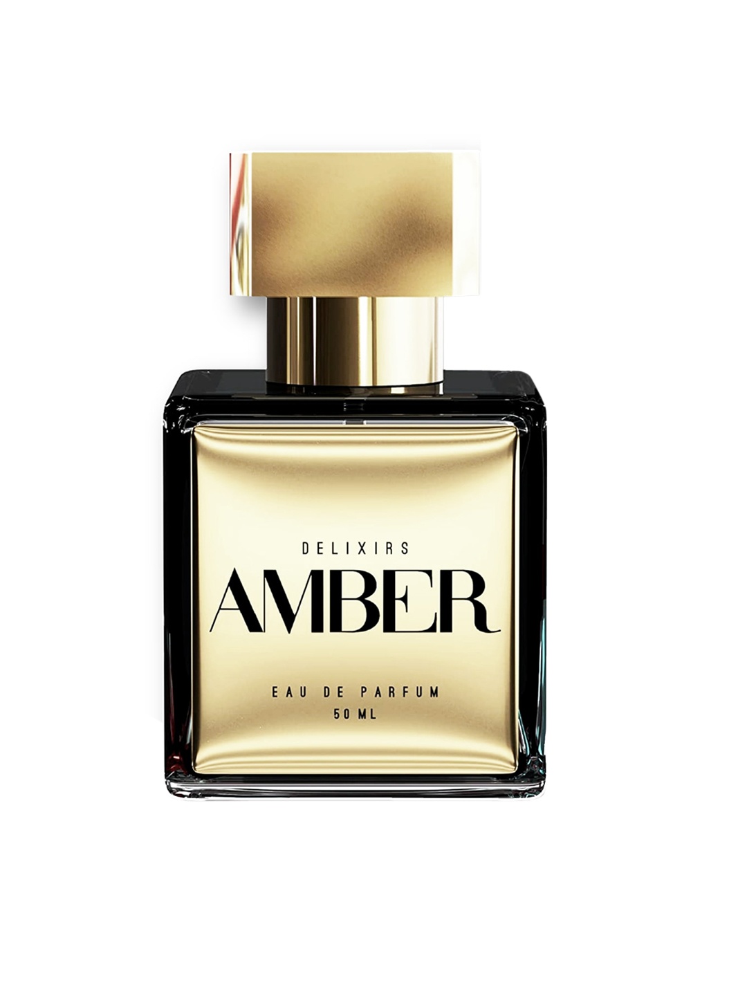 

DELIXIRS Amber Eau De Perfume Made From 100% Pure Essential Oil 50ml, Black