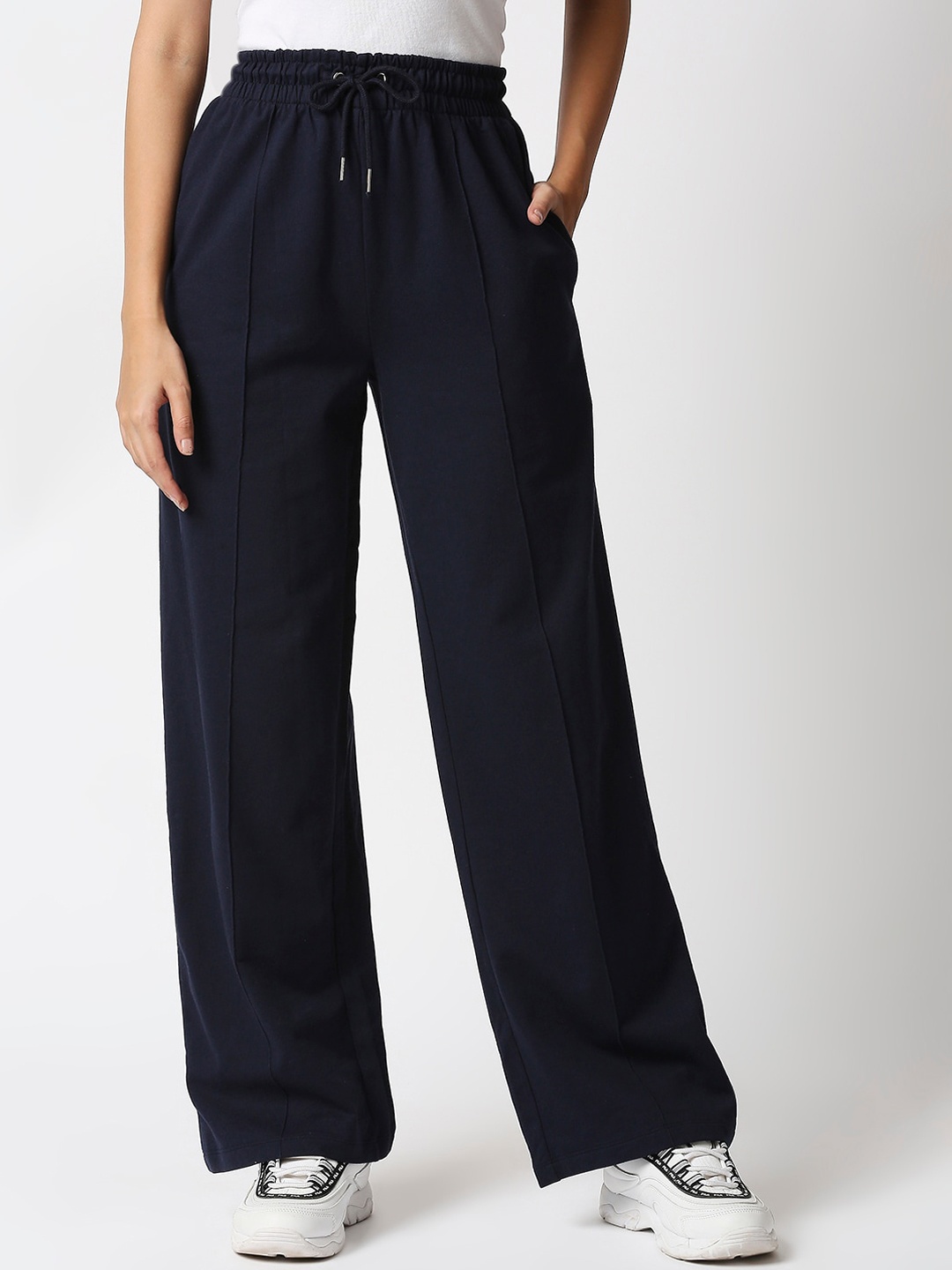 

20Dresses Women Navy Blue Parallel Trousers