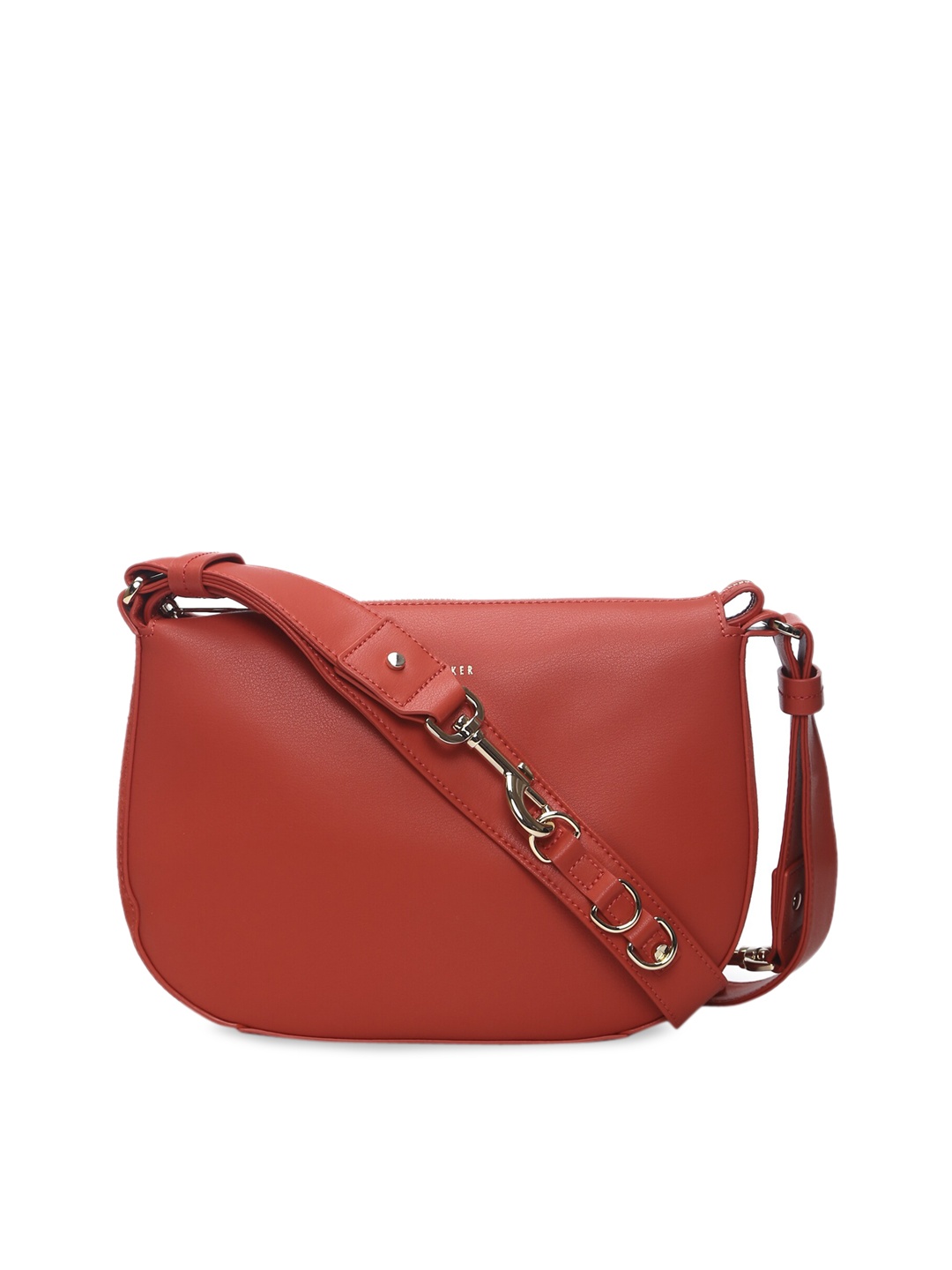

Ted Baker Woman Red Leather Half Moon Sling Bag