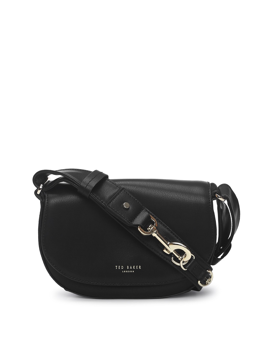 

Ted Baker Black Leather Structured Sling Bag