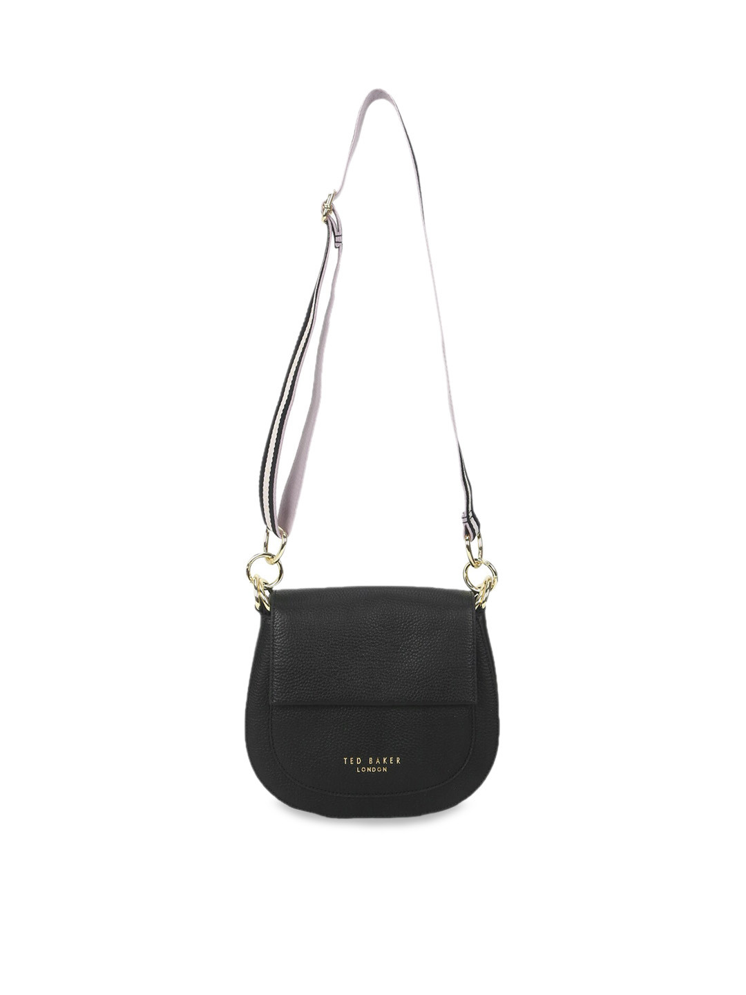 

Ted Baker Black Leather Structured Sling Bag