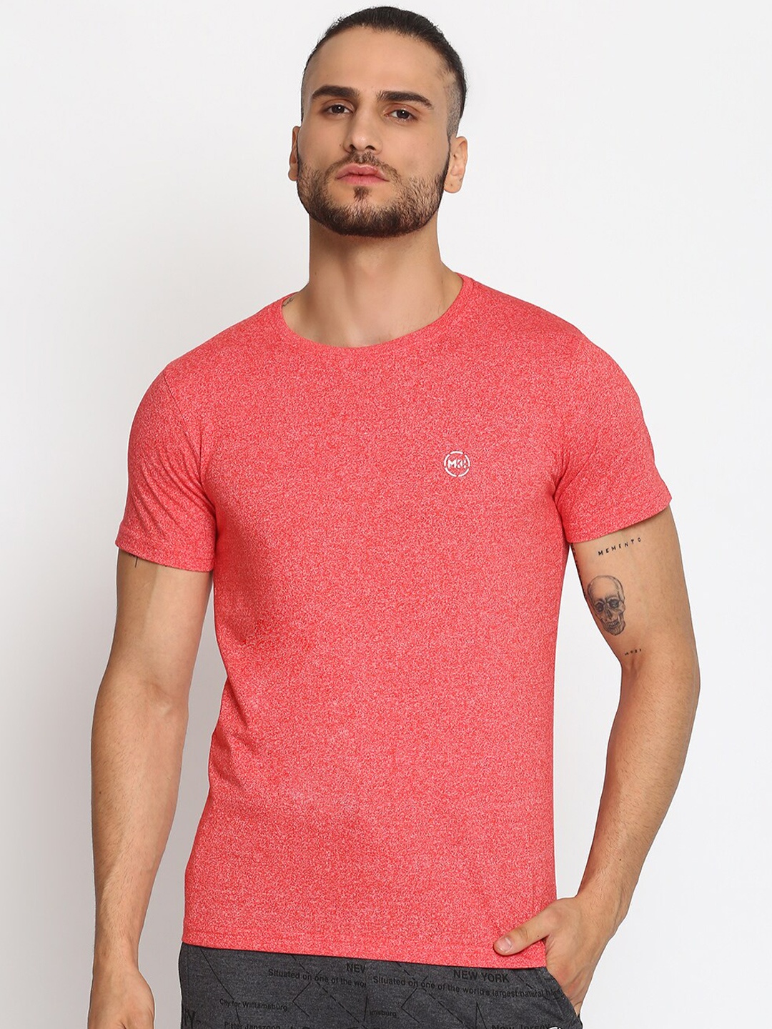 

MKH Men Coral Red T-shirt