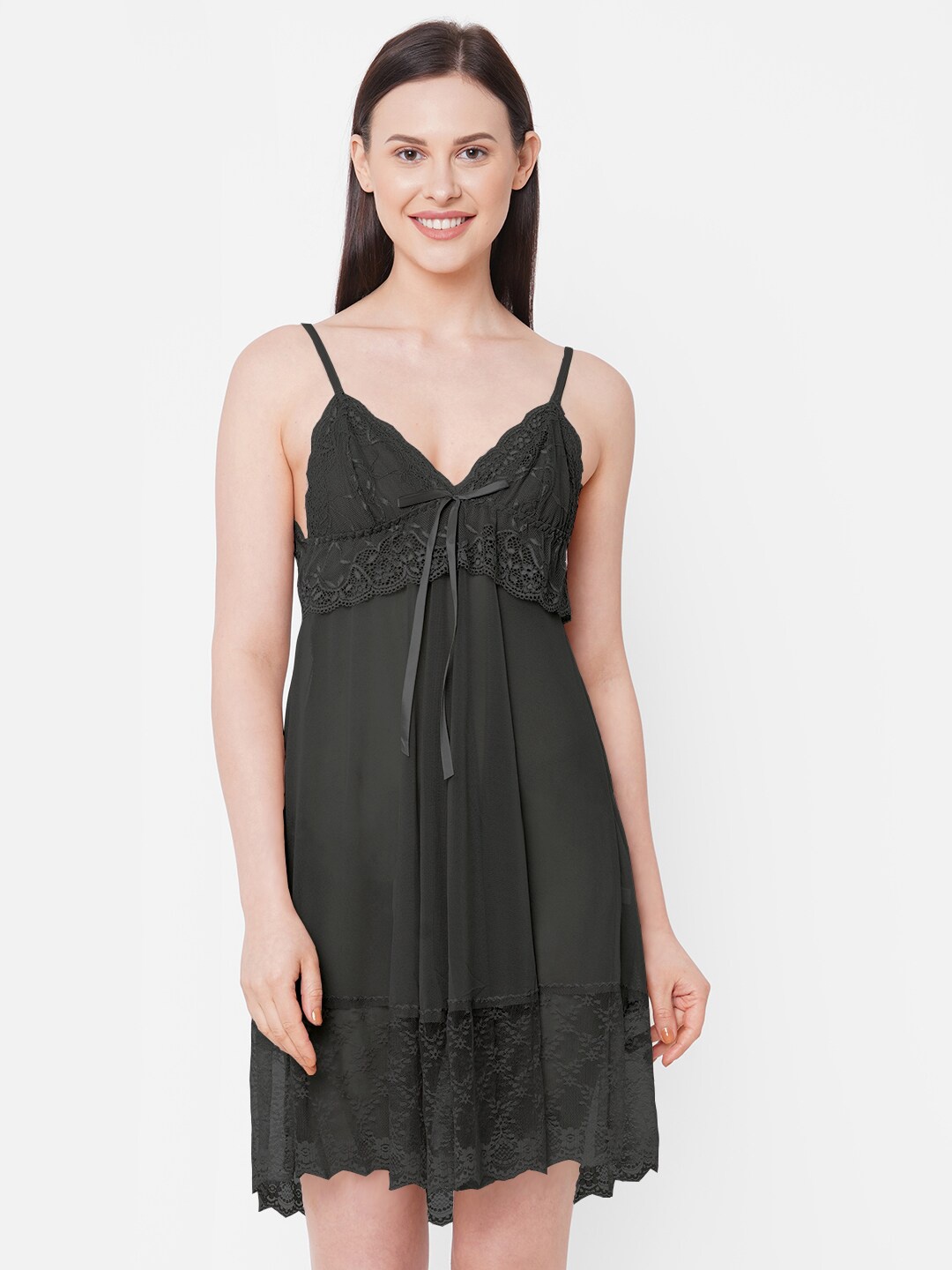 

FashionRack Black Net Baby Doll