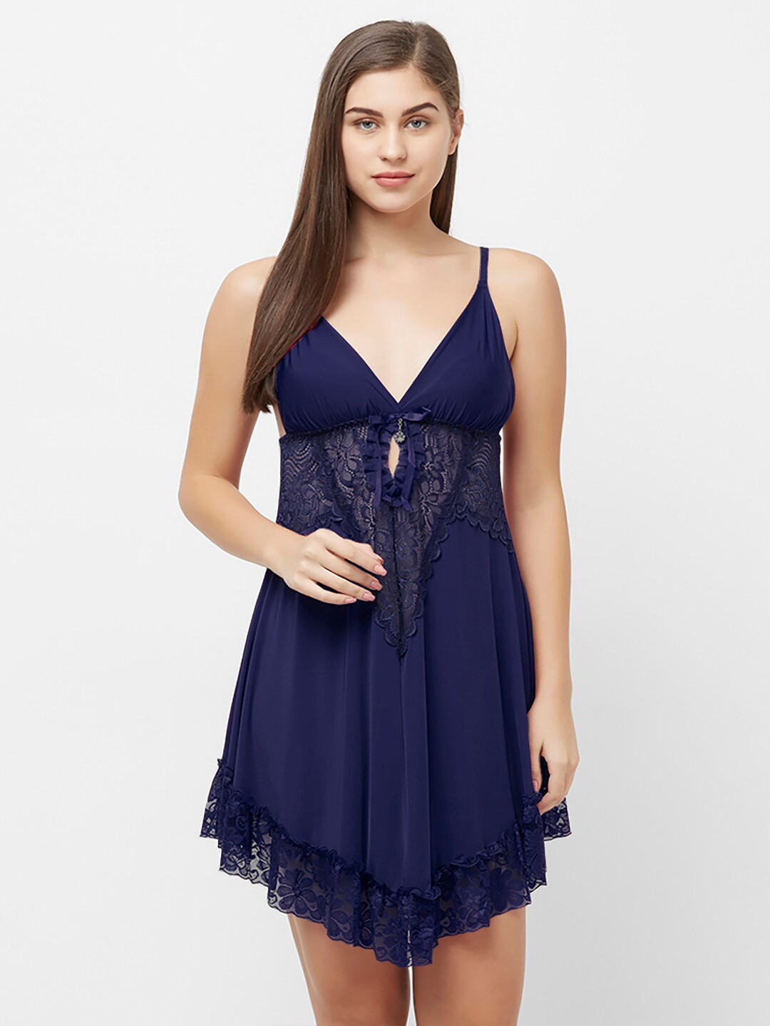 

FashionRack Navy Blue Lace Baby Doll