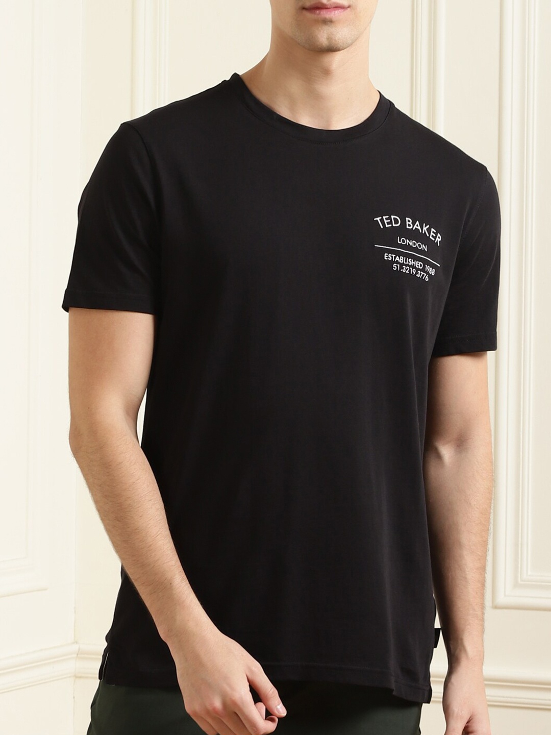 

Ted Baker Men Black Typography T-shirt