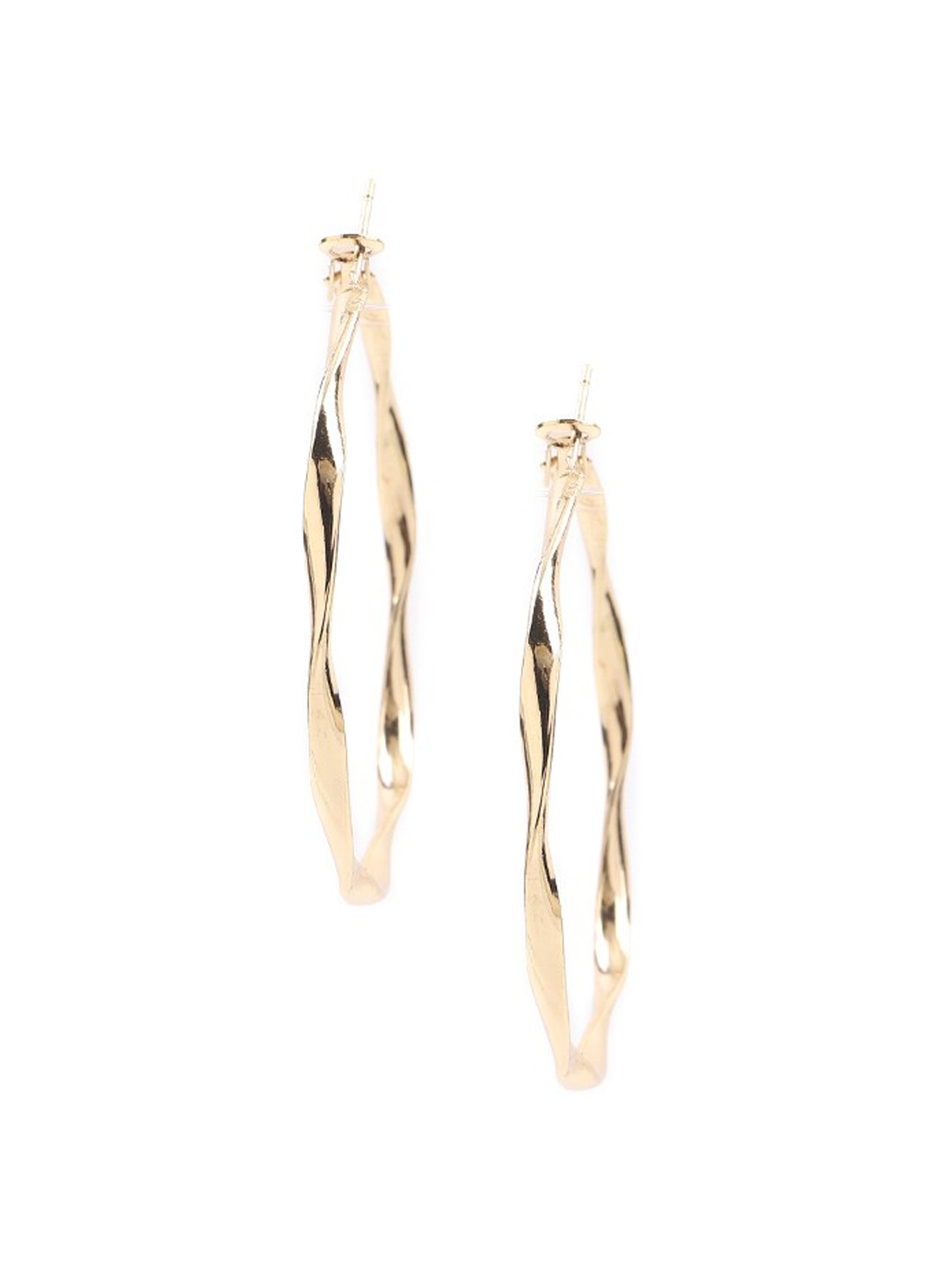 

FOREVER 21 Gold-Toned Twisted Hoop Earrings