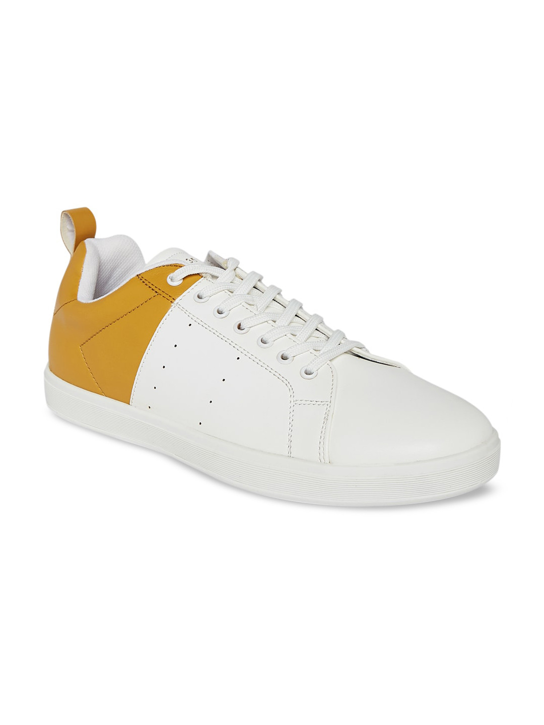 

Ajile by Pantaloons Men White & Mustard Yellow Sneakers