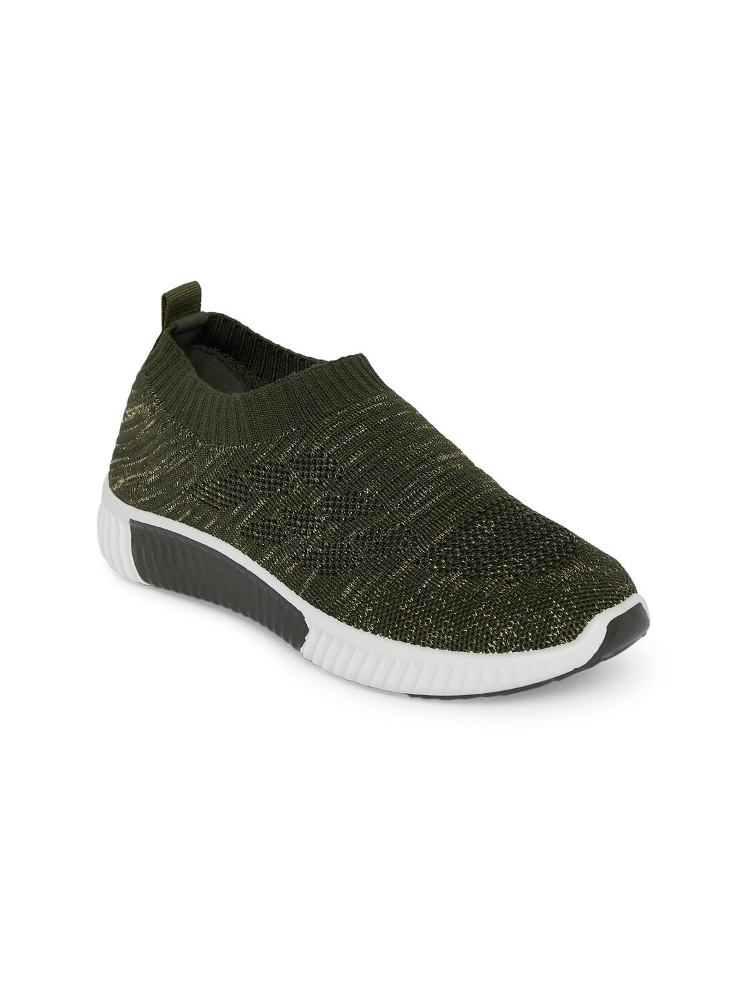 

Forever Glam by Pantaloons Women Olive Green Textile Regular Running Shoes
