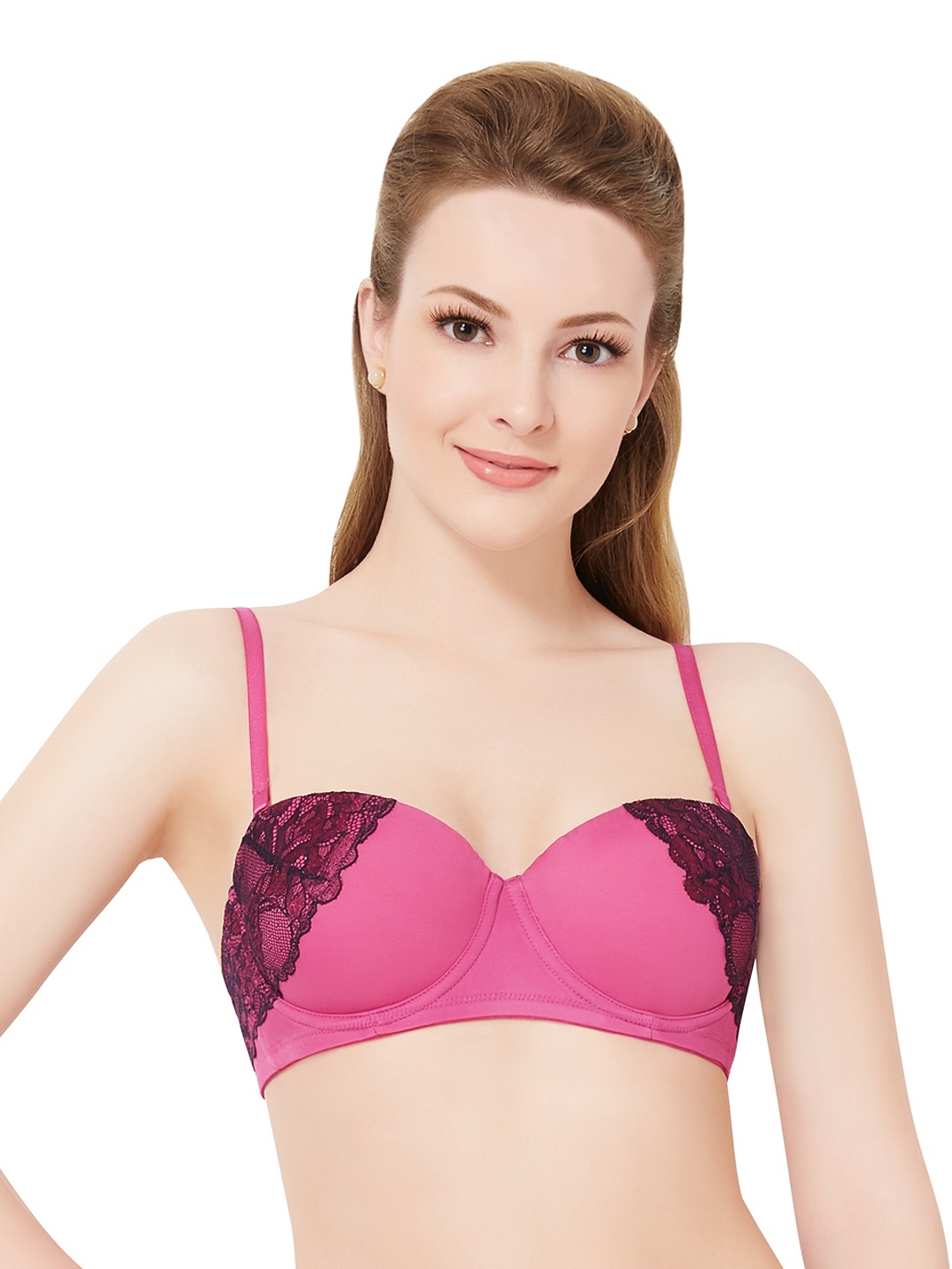 

Amante Pink Lace Medium-Coverage Balconette Bra BRA10807