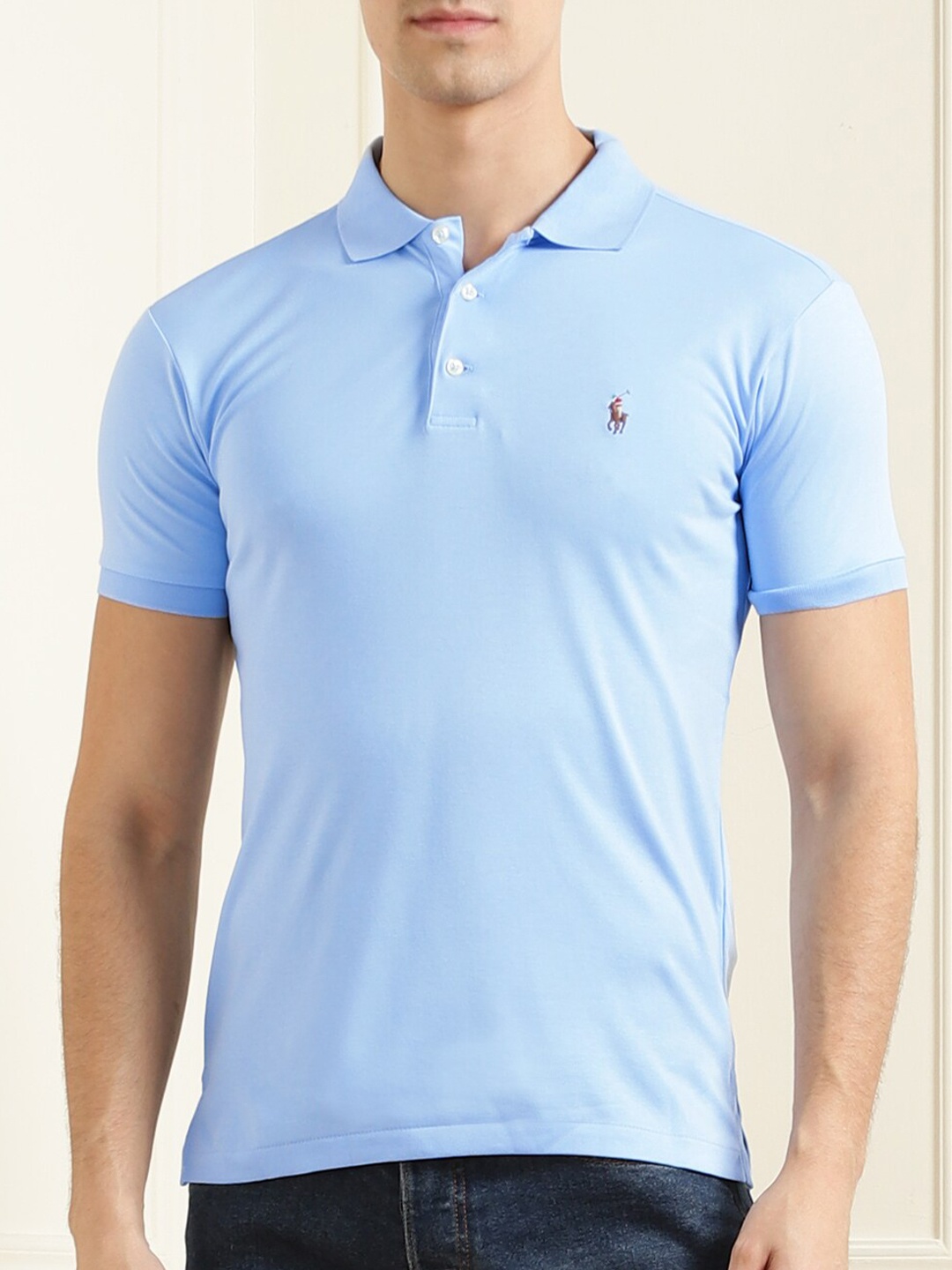 

Polo Ralph Lauren Men Blue Polo Collar T-shirt