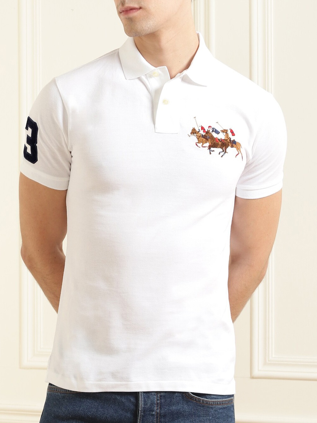 

Polo Ralph Lauren Men White Polo Collar T-shirt