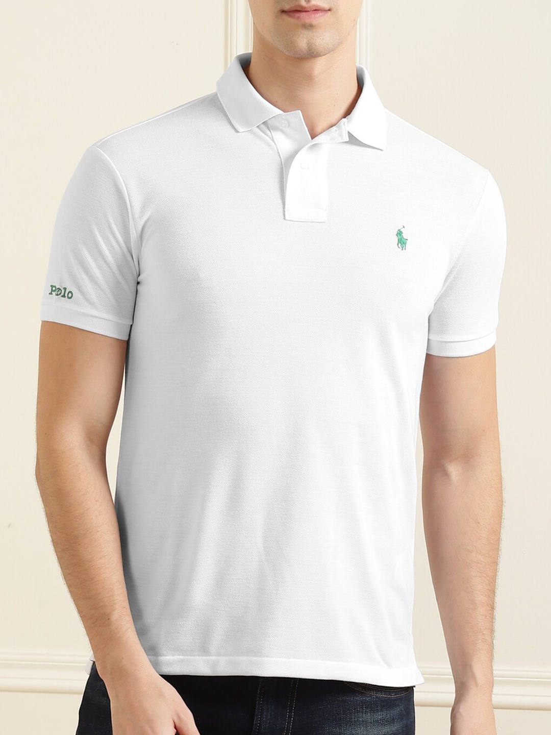 

Polo Ralph Lauren Men White Polo Collar T-shirt