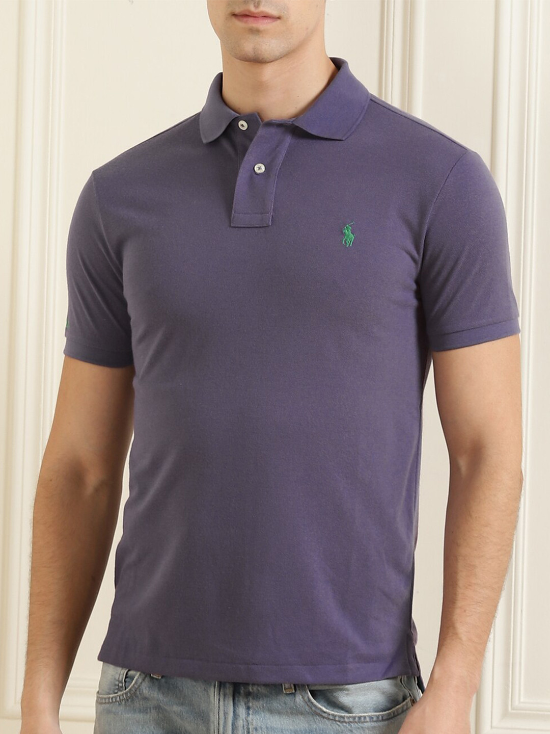 

Polo Ralph Lauren Men Purple Polo Collar T-shirt