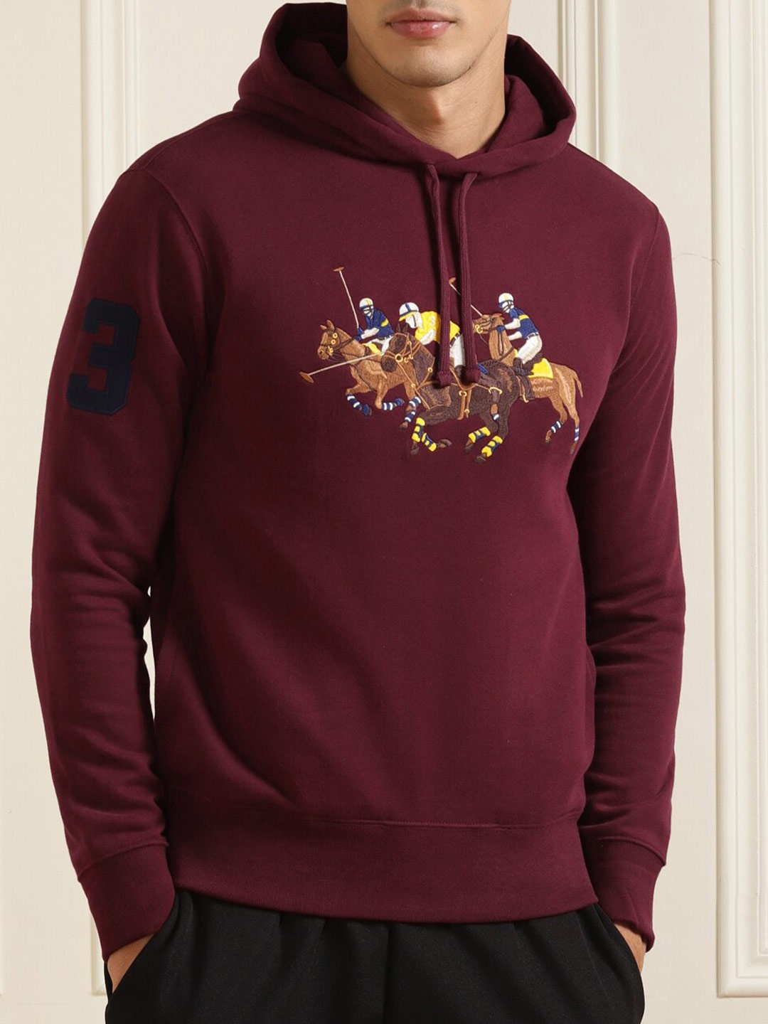 

Polo Ralph Lauren Men Red Embroidered Hooded Sweatshirt