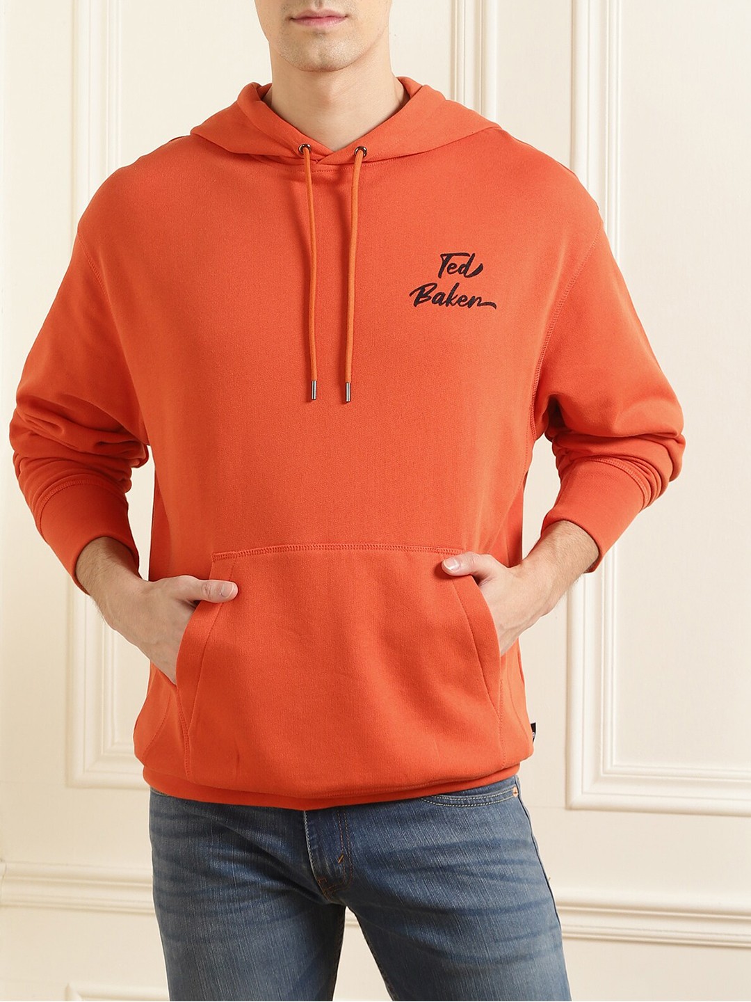 

Ted Baker Men Orange Hooded Sweatshirt