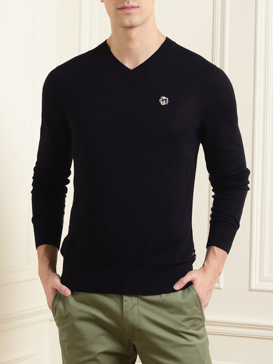 

Ted Baker Men Navy Blue Pullover