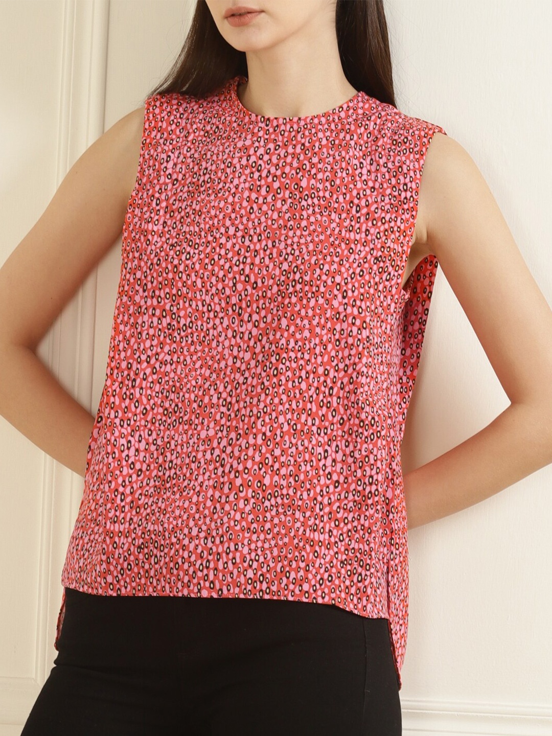 

Ted Baker Pink & Coral Animal Regular Top