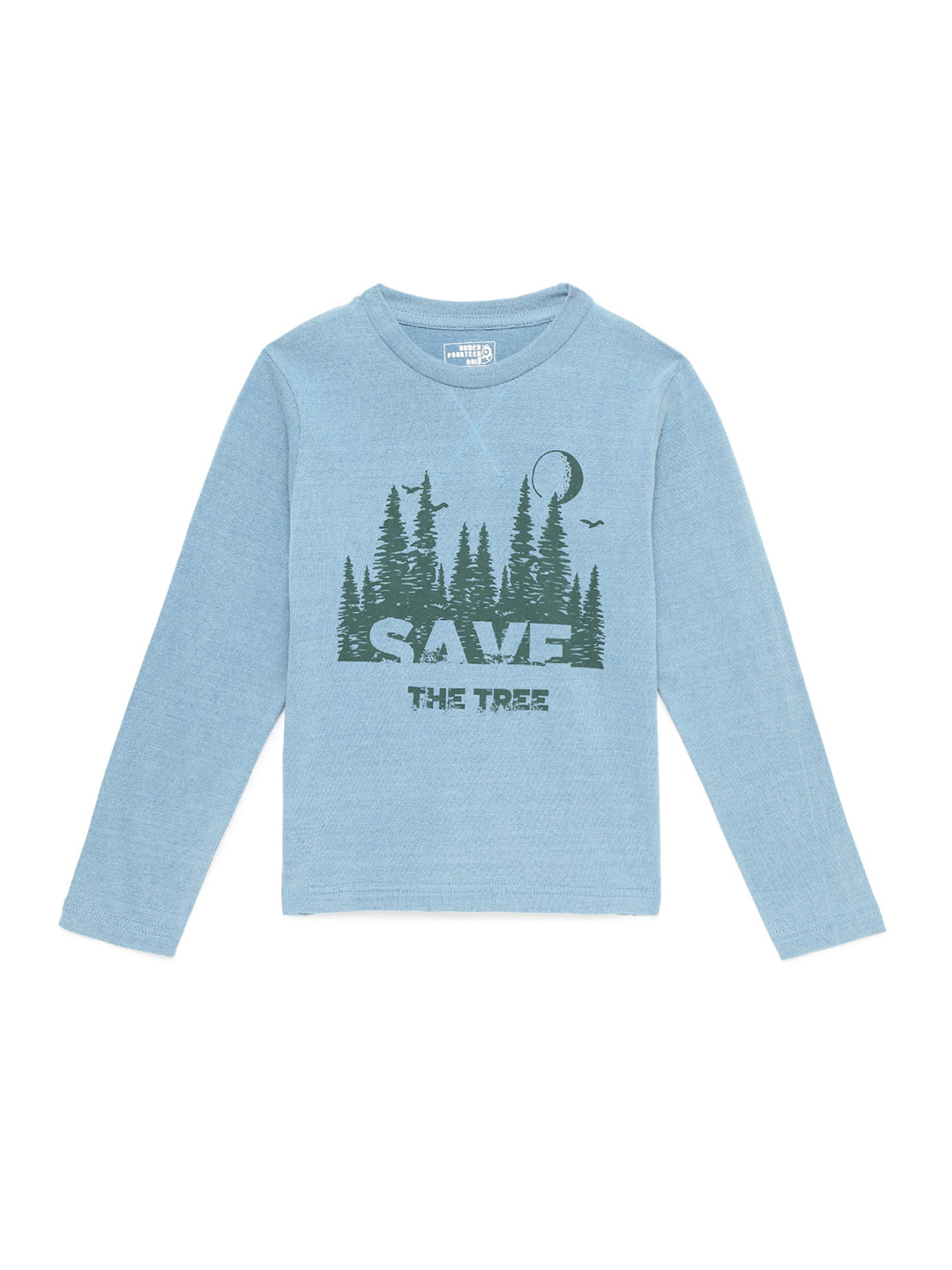 

UNDER FOURTEEN ONLY Boys Blue & Green Printed Cotton T-shirt