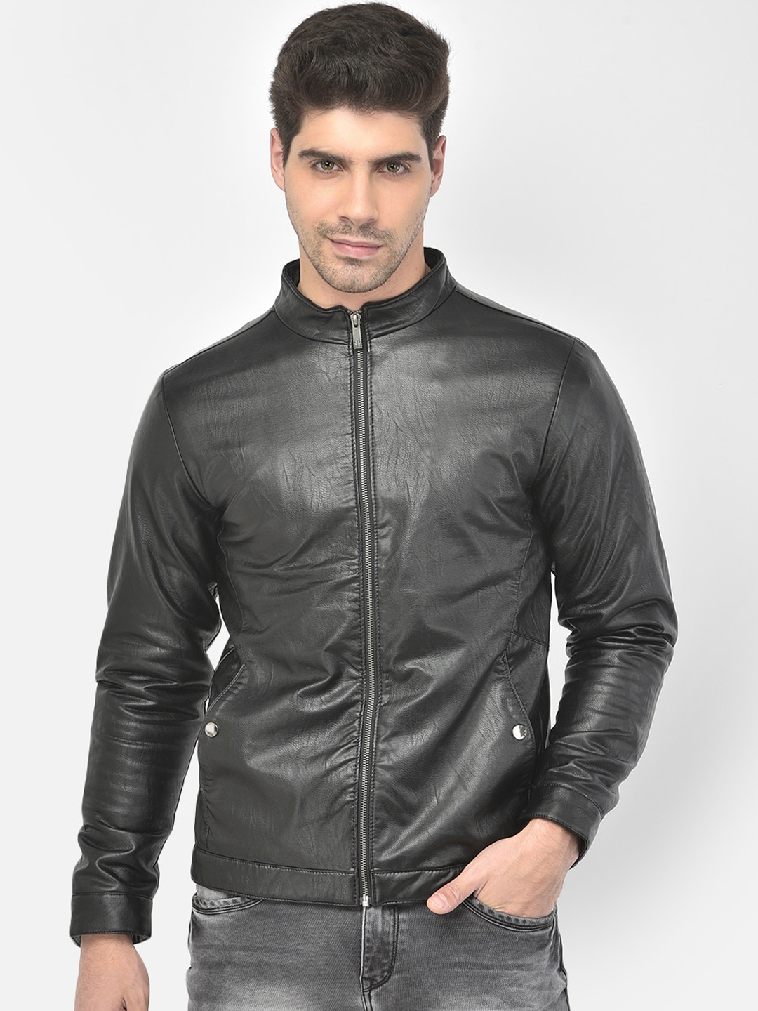 

Crimsoune Club Men Black Biker Jacket